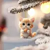 Transfronteiriço Novo Gato 2D Espelho Retrovisor de Carro Decoração de Interior Decoração Pendente para Árvore de Natal Pingente de Acrílico