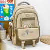 Mochila Escolar de Alto Valor Estético, Fofa, Fresca, com Cores Contrastantes para Alunas do Ensino Fundamental II, Ensino Médio, Mochila de Viagem Leve