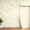Adesivos de parede autoadesivos IXPE transfronteiriços, fundo branco com padrão de onda de fio dourado diagonal, rolo de renovação de papel de parede brilhante, atacado