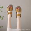 Sandálias romanas de sola grossa Verão 2024 Nova chegada moda sandálias de dois saltos e chinelos sapatos de praia de sola macia