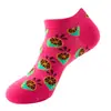 2026 Calcetines Nuevos para Hombre Primavera y Verano Delgados con Estampado de Frutas Calcetines Tobilleros Calcetines Bajos de Moda para Mujer Calcetines Absorbentes de Sudor Transfronterizos de Amazon