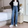 Jeans Acampanados de Pierna Ancha Divididos Vintage para Mujer Tallas Grandes Otoño Invierno Nuevos Elásticos Adelgazantes de Campana Largos hasta el Suelo