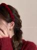 Diadema de Año Nuevo para Mujer 2024 Nueva Diadema de Terciopelo de Calavera Alta de Gama Alta Accesorios para el Cabello de Año Nuevo Otoño e Invierno Horquilla Retro