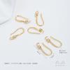 Ganchos para Pendientes de Gota Simples con Recubrimiento Fuerte de Oro de 14 Quilates con Accesorios de Ganchos de Pendientes de Diamante Materiales para Pendientes Hechos a Mano DIY