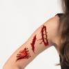 Calcomanías de Tatuaje de Cicatrices de Terror para Halloween de Venta Caliente, Calcomanías Divertidas para la Cara, Maquillaje de Boca con Cicatriz, Calcomanías de Tatuaje Impermeables