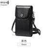 Transfronterizo 2025 Nueva Bolsa para Teléfono Móvil RFID Antimanética Bolso para Teléfono Móvil de Cuero Retro con Cera de Abeja Bolso de Hombro Cruzado Versátil para Mujer