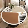 Porta-copos redondo retrô americano, de alta qualidade, à prova d'água, à prova de óleo, resistente ao calor, lavável, porta-copos para sala de estar, mesa redonda pequena, protetor de mesa de centro