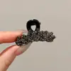 Pinza de Garra Pequeña de Strass Estilo Lujo Ligero Espiga de Trigo para Mujer, Pasador de Pinza de Tiburón de Gama Alta para Medio Recogido, Pinza para Flequillo Lateral