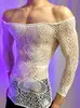 Conjunto de Lencería Sexy Lobe con Diseño Hueco, Estilo Europeo y Americano, Ajustado al Cuerpo, Ropa de Malla Transparente para Hombre, Pieza Única al por Mayor