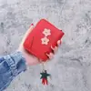 Billetera Corta Nueva 2026 para Estudiantes Mujeres, Monedero con Cremallera, Lindo Monedero Mini Fresco Estilo Coreano Floral