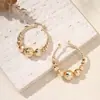 Fábrica de Origen Moda Transfronteriza Retro Oro Facetado Redondo Brillantes Pendientes Pendientes de Gama Alta Pendientes Personalizados