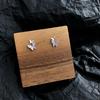 Pendientes de plata S925 con forma de aguja, modernos y con diseño de celebraciones de Internet, con diseño de estrellas dulces y sencillas, estilo Hong Kong.