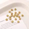 Contas Espaçadoras de Metal de Aço Inoxidável de 3-10mm para Pulseira de Miçangas DIY Feita à Mão Chaveiro Material de Joias Acessórios