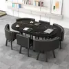 Mesa Ovalada para Conferencias Simple y Moderna para 6-8 Personas Mesa Larga Combinación de Mesa y Silla para Sala de Lectura de Biblioteca Sala de Entrenamiento Recepción
