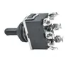 Interruptor de Botão Kn3C-223 Pinos de Parafuso Pretos Seis Pinos Três Posições Liga-Desliga-Liga Interruptor Basculante