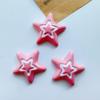 Horquilla de estrella de cinco puntas con forma de diamante, diseño de sonrisa de amor rosa, para bolso, con agujeros, para zapatos, accesorios de joyería DIY.