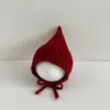 Gorro de Elfo Tejido para Bebé Otoño e Invierno Engrosado Cálido Protección para Orejas Cortavientos Gorro Tipo Pulóver Rojo Lindo Gorro para Bebé y Niños