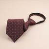 Fábrica em estoque Atacado Retro Cavalheiro Vestido Profissional 8CM Café Zipper Tie Homens Entrevista de Trabalho