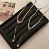 Moderna Fina ~ Cadena Metálica de Lujo Ligero de Nicho Diseño Cadena para Clavícula Moda Femenina Celebridad de Internet Dulce Fresca ins
