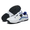 Zapatos de golf para parejas, para hombre y mujer, con botones giratorios, zapatos de golf profesionales, zapatos deportivos en blanco, azul, platino y negro