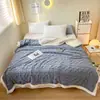 Manta de Tafetán de Terciopelo Personalizada Invierno Engrosada Doble Cara Forro Polar Manta de Lana de Cordero Coral Sofá Oficina Siesta