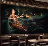 Papel Pintado de Hada Voladora 5D de Dunhuang Estilo Chino Restaurante Sala de Té Centro Comercial Papel Pintado Hotel Estilo Chino Tienda de Antigüedades Mural