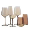 Copo de Vinho Tinto Âmbar Criativo Conjunto de Vinho de Cristal de Alta Qualidade Fabricante de Taças Copo de Vinho com Logotipo Atacado