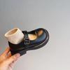 Sapatos de Couro para Meninas Primavera Preto Mary Jane Infantil Primavera e Outono Estilo Britânico Sapatos Individuais Sapatos de Princesa para Meninas Pequenas Sapatos de Performance