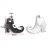 Accesorios para Joyería de Aleación con Goteo de Aceite DIY Colgantes de Mariposa Oscura Murciélago Pendientes Pendientes Pulsera Colgante W508