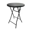Mesa Redonda Plegable para Exteriores, Mesa de Té Simple para el Hogar, Mesa de Café Estilo Europeo, Mesa de Reuniones de Ocio, Mesa Plegable Negra