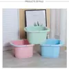 Tina de Plástico para Pies, Ampliada y Engrosada, Cubo Portátil con Cuatro Ruedas para Lavar Pies, Tina de Baño de Pies con Masaje, Cubo para Remojar Pies al por Mayor
