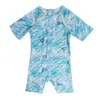 Traje de Banho Infantil 2026 Verão Novo Estilo Fofo Estampado Bebê Peça Única Secagem Rápida Traje de Banho de Praia para Meninos e Meninas