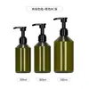 En Stock Botella de Loción Verde de Hombro Inclinado de 300 ml Tipo Prensa, Botella de Empaque de Champú Gruesa de Alto Valor de 500 ml