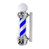 Caja de luz para salón de belleza de fábrica Luz de bombilla cromada Salón de peluquería Barbería Luz de giro pared impermeable Poste de barbero