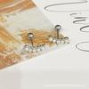 Color acero plata Serie Acero titanio material incoloro superventas nuevo superventas aretes de tornillo tachuelas para cartílago
