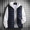Nuevas chaquetas acolchadas de algodón para otoño e invierno para hombres y mujeres, chalecos de algodón rellenos de plumón, chalecos de cuello alto, ropa de trabajo cálida y opciones de logo personalizadas