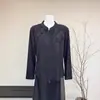 Nueva Camisa Base Jacquard Estilo Chino Otoño 2025 Nuevo Estilo Nacional Cuello Alto Solapa Diagonal Corte Ajustado Elegante Top Festivo