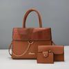 Bolso de mamá para mujer de mediana edad, conjunto de tres piezas europeo y americano de alto grado, bolso para madre e hijo, bolso de gran capacidad, bolso de mano de fábrica, bolso de mujer