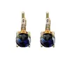 Pendientes de circonita cúbica morada de nueva ronda Cross-border Wish, modernos y versátiles, joyería al por mayor estilo europeo y americano