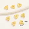 Cuentas Espaciadoras Geométricas de Forma Especial Chapadas en Cobre de Oro Real de 14K Incrustadas con Zirconia Colgante de Fuegos Artificiales Triangulares Pulsera DIY Accesorios para Pulseras