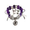 Pulsera de Cristal de Explosión con Degradado Negro y Morado Estrella Más Vendida para Mujer Pulsera Colgante Galaxia Nicho Mejor Amiga Regalo Dulce y Genial