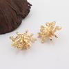 Accesorios para joyería DIY cobre dorado paraguas poroso borla colgante colgante horquilla china accesorios para el cabello 20*11MM