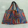 Bolsa de Compras Grande Capacidade Prática Espessada Dobrável Feminina para Supermercado Ecológica Atacado Casual Conveniente Bolsa de Ombro