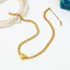 Moda Transfronteiriça Aço Titânio Coração Pulseira Colar Pulseira Feminina Formato de Coração Luxo Leve Nicho Versátil Conjunto de Alta Qualidade Atacado
