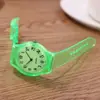 Reloj Infantil de Plástico Transparente PVC de 34 mm Reloj de Cuarzo Barato para Estudiantes de Primaria Reloj Sencillo y Elegante para Niñas Venta al por Mayor