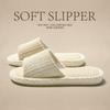 Pantuflas de Lino para Mujer Cuatro Estaciones Transpirables Absorbentes de Sudor para Casa Interior Antideslizantes Desodorantes para Pareja Cuatro Estaciones Algodón y Lino para Hombre