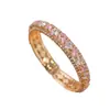 Pulsera de Zirconia Incrustada con Diamantes Europeos y Americanos Abierta Personalidad Celebridad de Internet Temperamento Pulsera Geométrica Ins Exagerada Pulsera de Moda de Metal