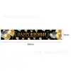 Amazon Preto Dourado Cenário de Aniversário Faixa de Festa Banner de Festa ao Ar Livre Decoração de Festa de Feliz Aniversário Bandeira de Atmosfera