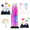 Simulado Pequeno Coral Macio de Silicone Decoração Paisagística para Aquário Decoração de Água-viva