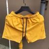 Color dopamina marca de moda japonesa talla grande casual pantalones de playa pantalones rectos pantalones cortos deportivos hombres y mujeres 2024